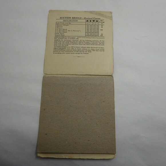 Artic Ice cream Auction Bridge Score Pad Cover Revised Count Rules Pirate Print - Picture 7 of 8